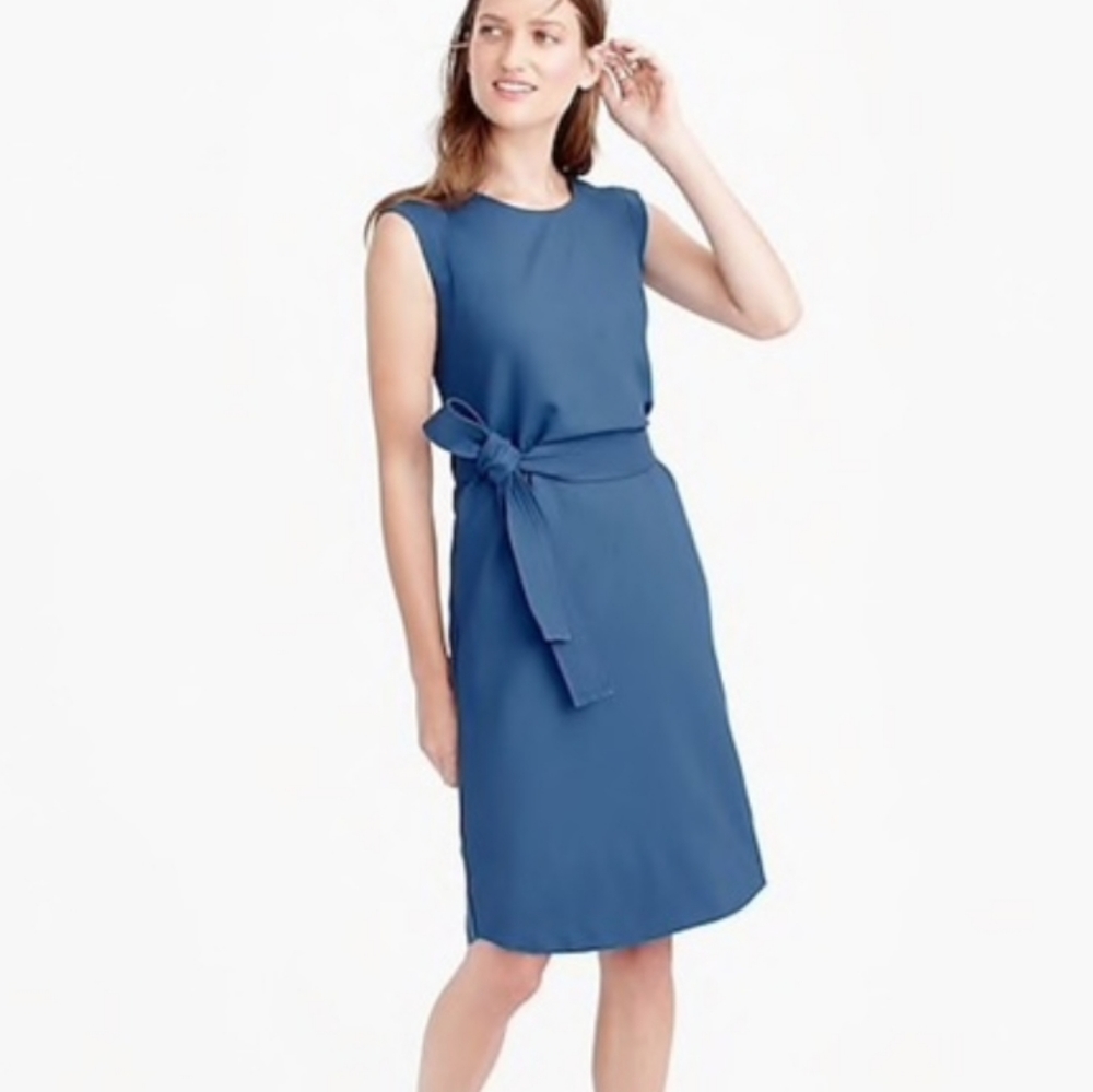 🎈THIS WEEK ONLY🎈 J.CREW BLUE BELTED DRESS SIZE 000
